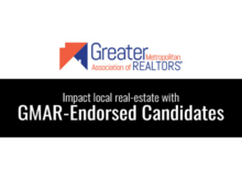 GMAR Logo with subheading impact local real estate with GMAR endorsed candidates. 