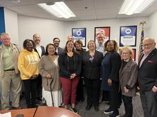 Committee members with Mayor Stone